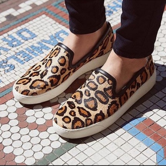 Sam Edelman Shoes - Sam Edelman leopard calf hair slip on sneakers